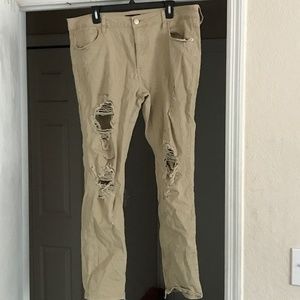 Khaki jeans